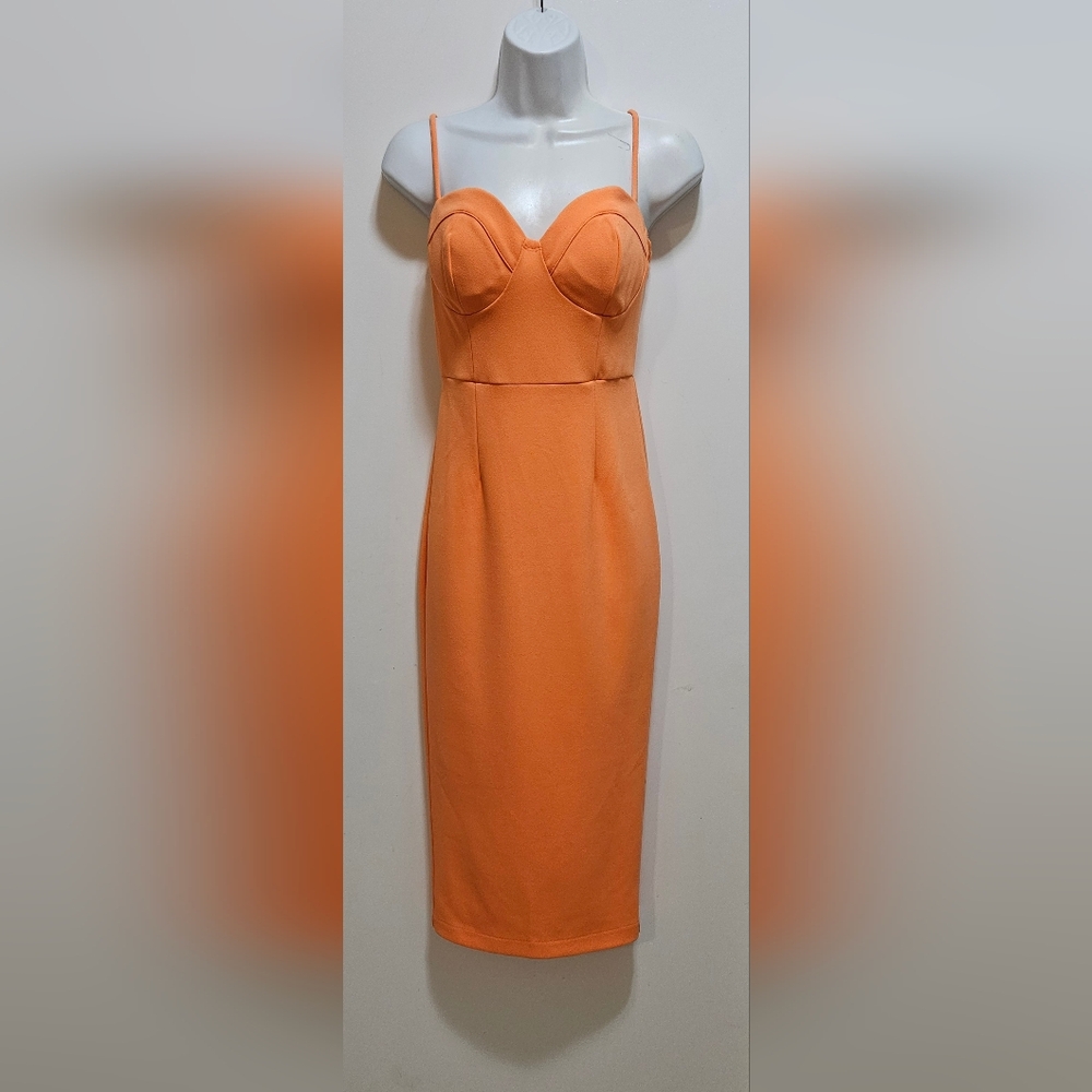BAR III BUSTIER MIDI DRESS